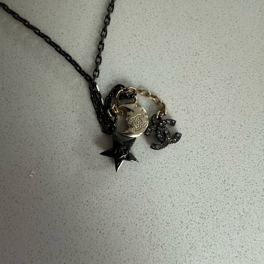 Chanel moon and star necklace